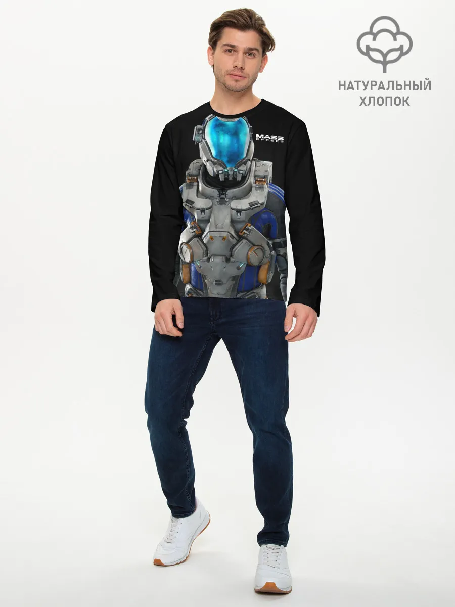 Мужской лонгслив базовый / масс эффект