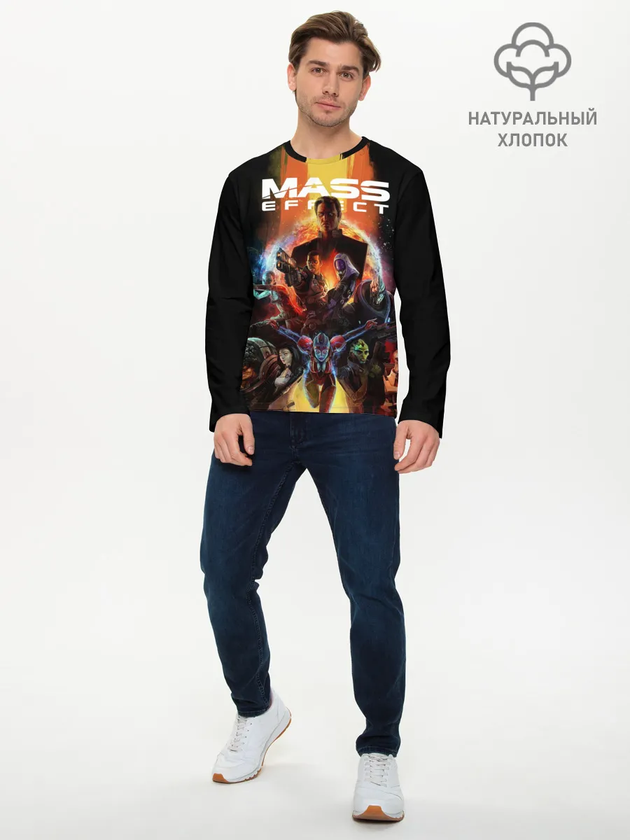 Мужской лонгслив базовый / mass effect