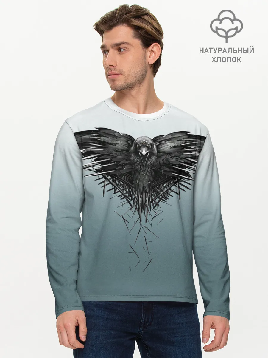 Мужской лонгслив базовый / Crow