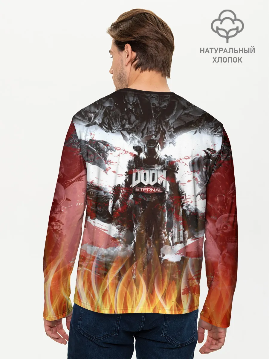 Мужской лонгслив базовый / Doom Ethernal Ancient Gods