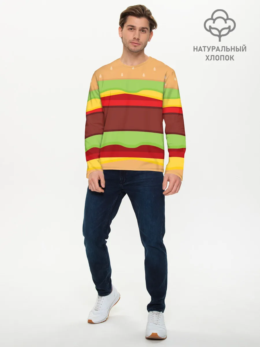 Мужской лонгслив базовый / Бургер