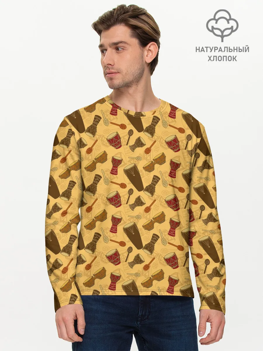 Мужской лонгслив базовый / Ударные Инструменты