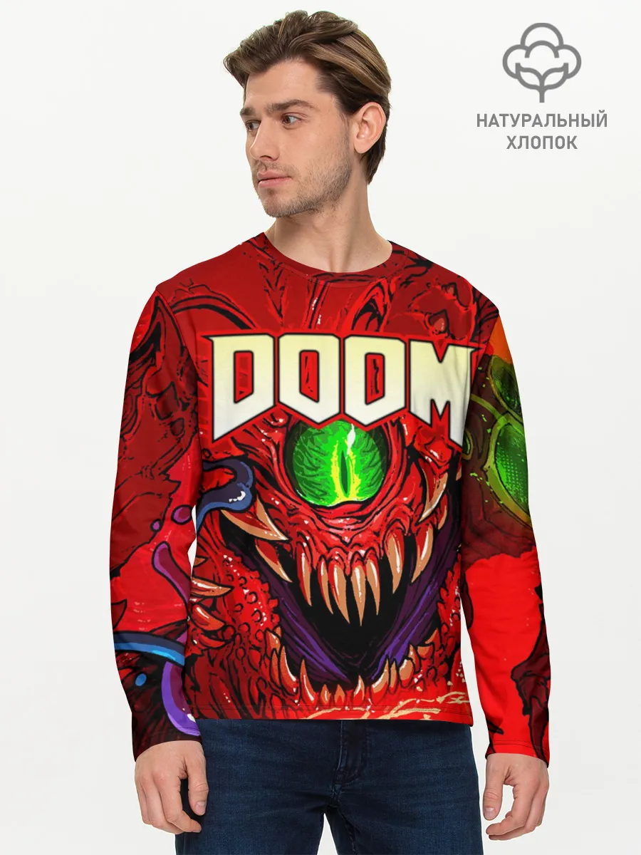 Мужской лонгслив базовый / DOOM Eternal