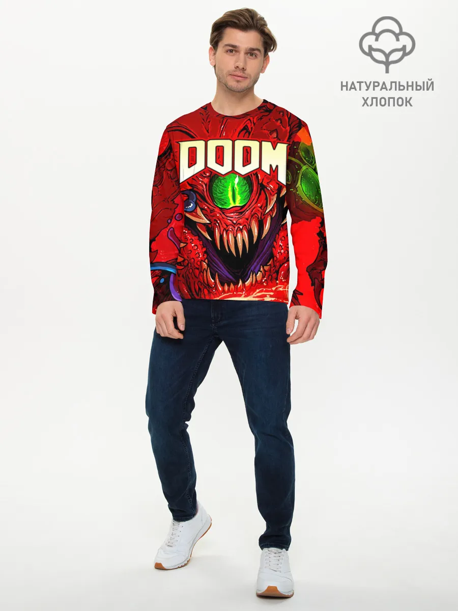 Мужской лонгслив базовый / DOOM Eternal