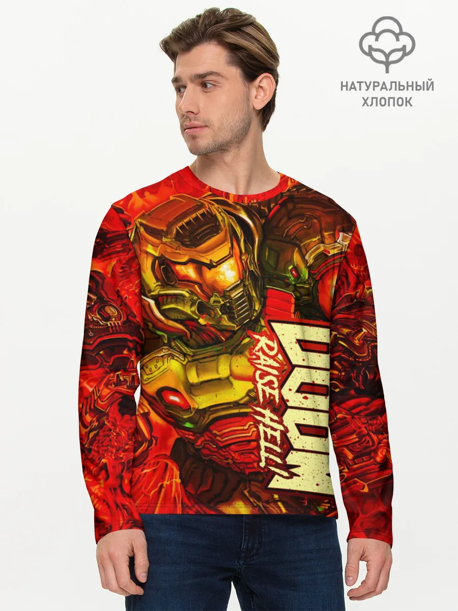 Мужской лонгслив базовый / DOOM Eternal