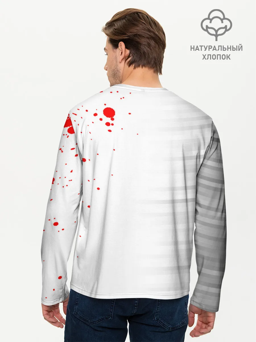 Мужской лонгслив базовый / Kaneki Ken красные капли