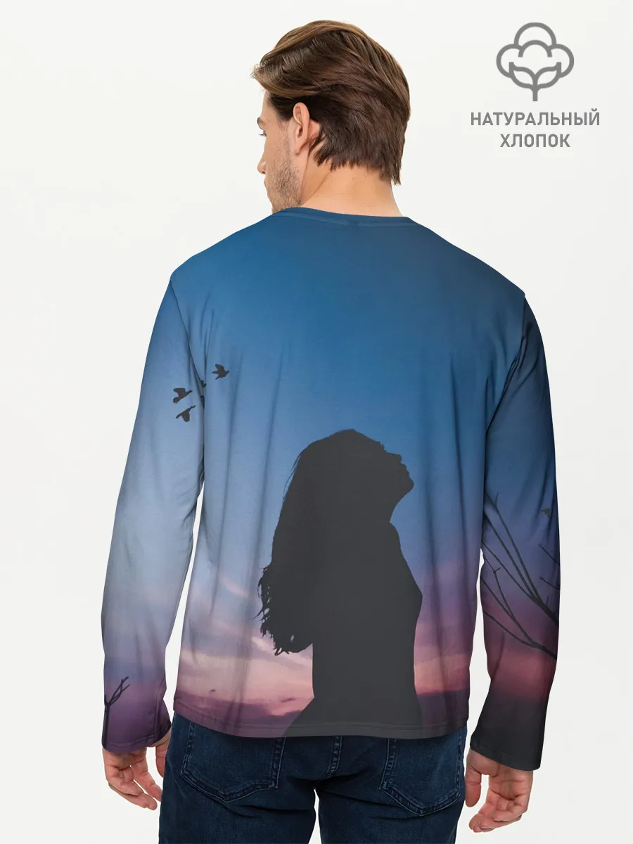 Мужской лонгслив базовый / Девушка