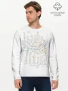 Мужской лонгслив базовый / Схема метро, МЦК, МЦД 2021