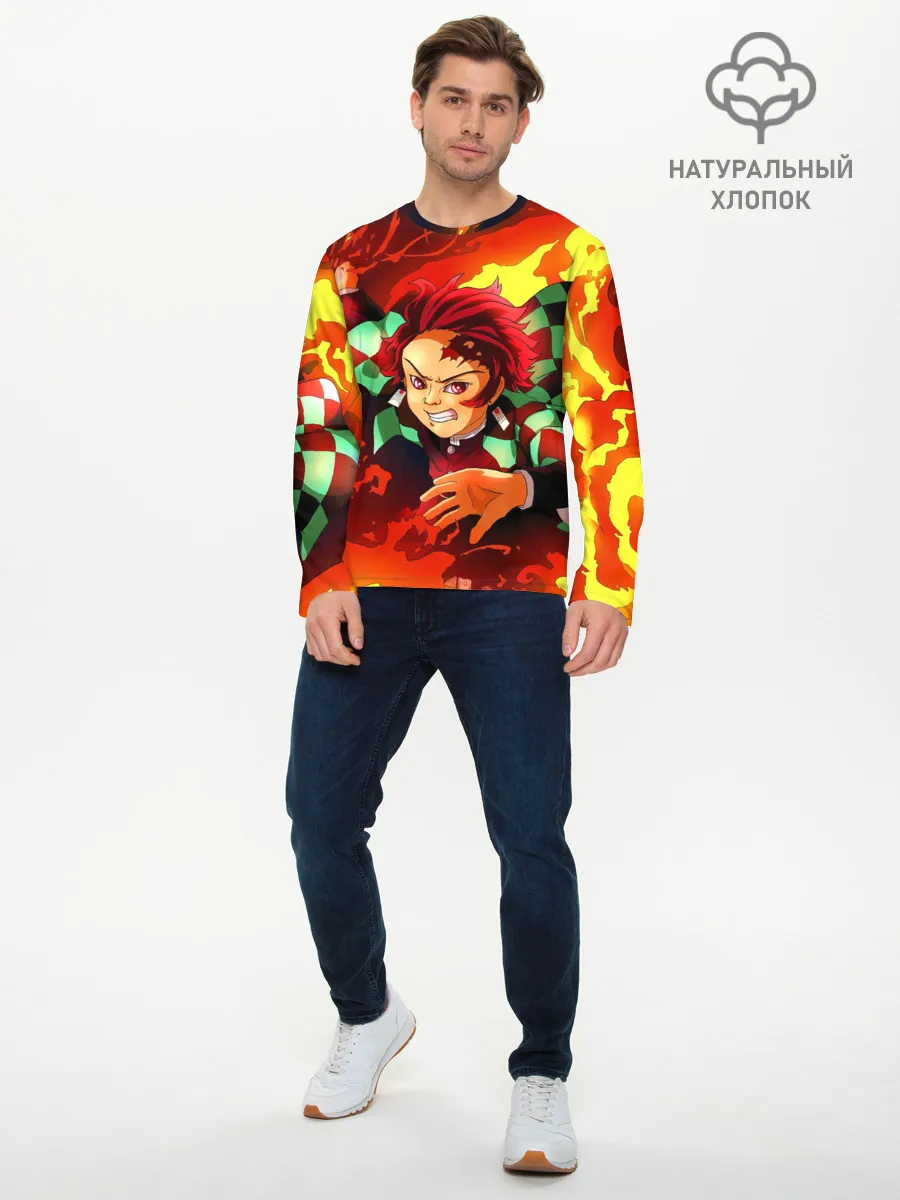 Мужской лонгслив базовый / КЛИНОК РАССЕКАЮЩИЙ ДЕМОНОВ