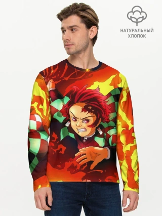 Мужской лонгслив базовый / КЛИНОК РАССЕКАЮЩИЙ ДЕМОНОВ