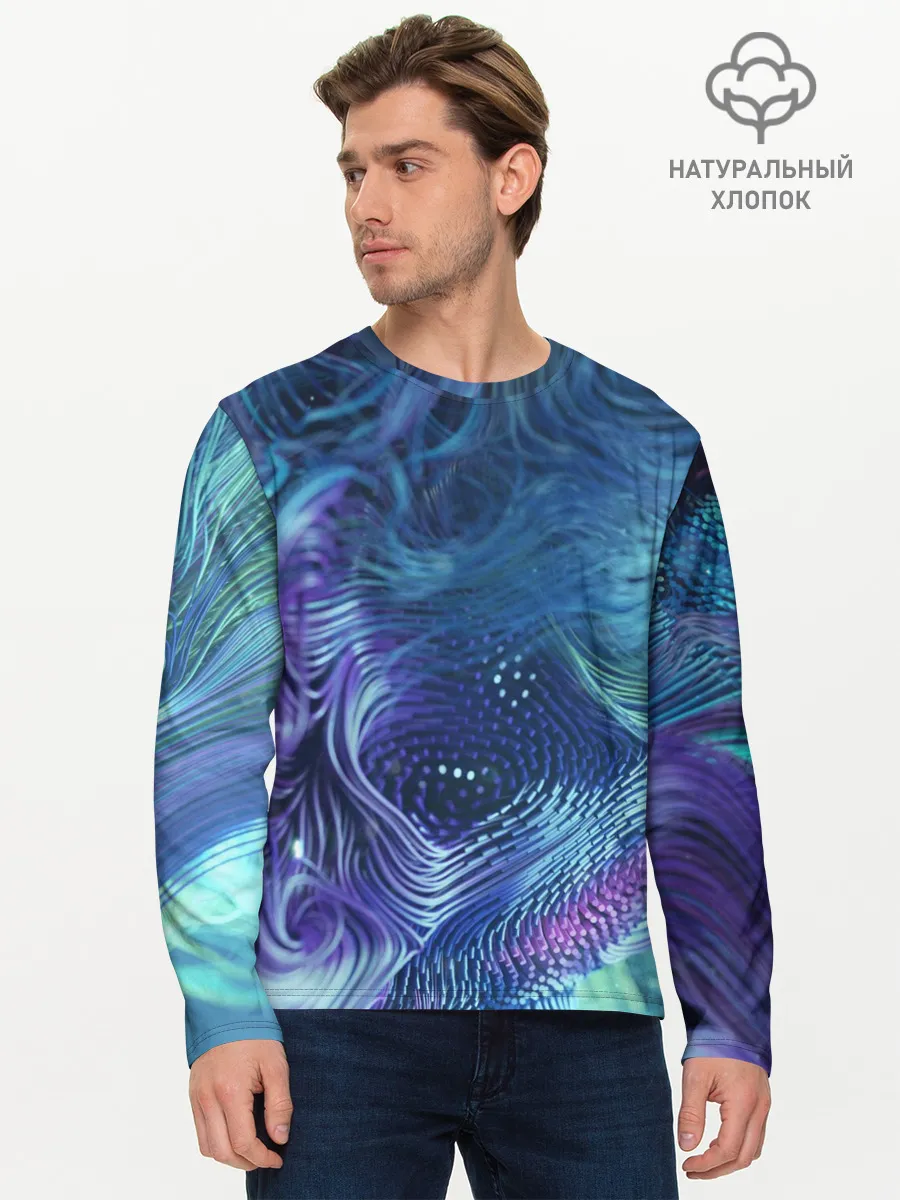 Мужской лонгслив базовый / Абстракция