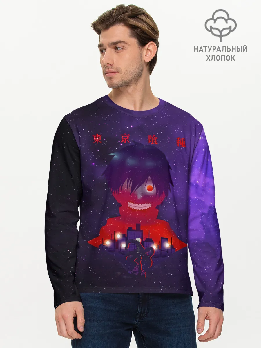 Мужской лонгслив базовый / Канеки над Токио