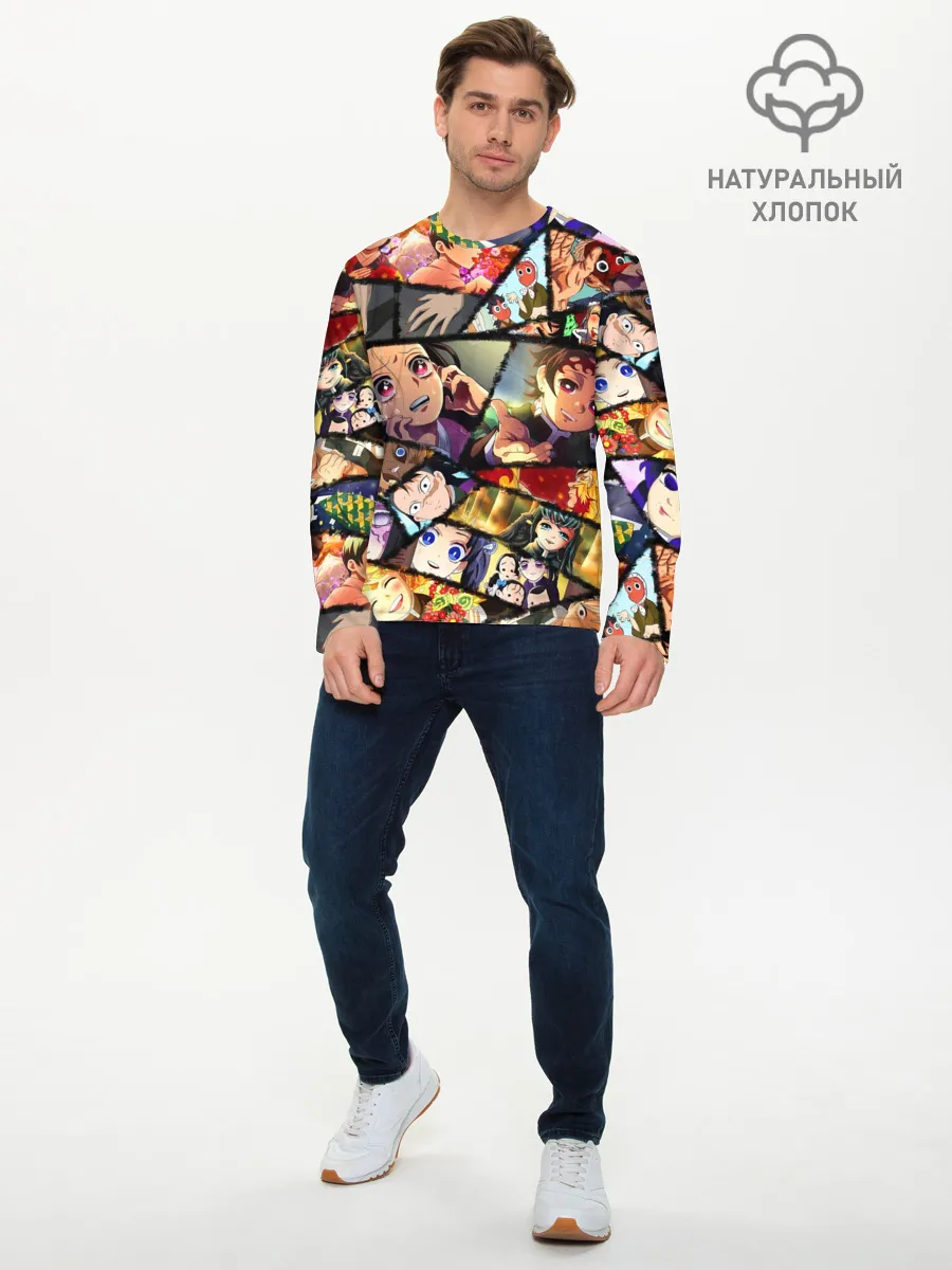 Мужской лонгслив базовый / КЛИНОК РАССЕКАЮЩИЙ ДЕМОНОВ