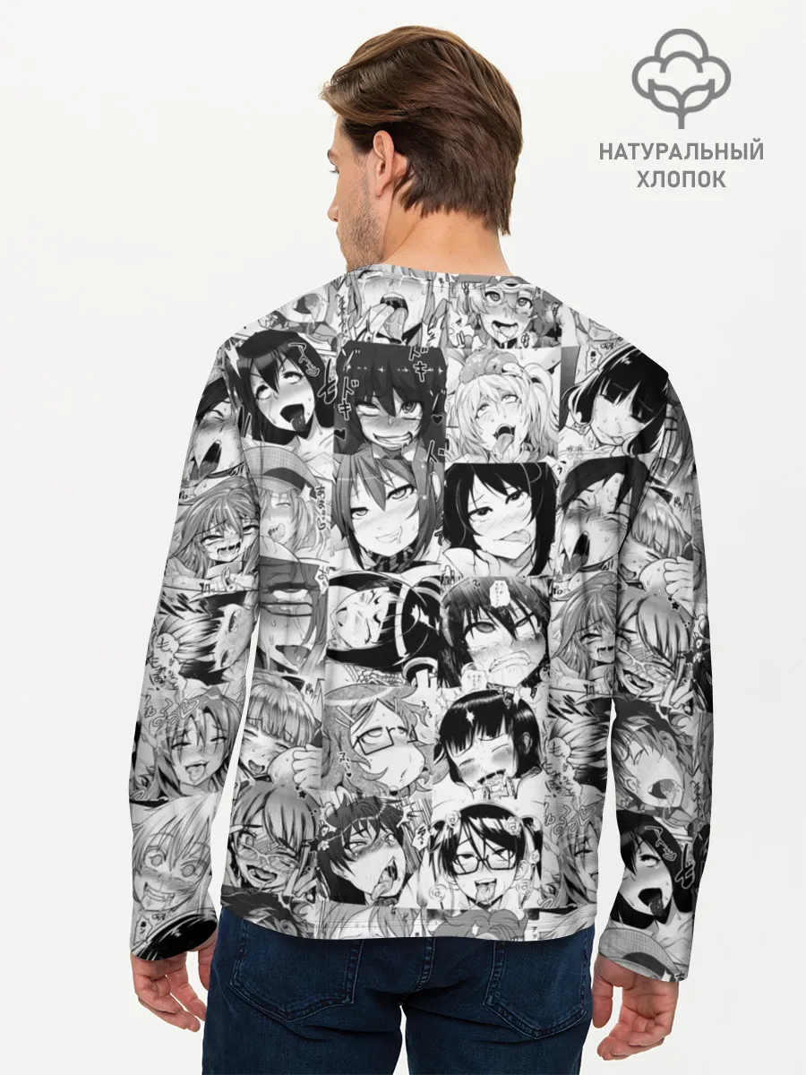 Мужской лонгслив базовый / Belle Delphine Ahegao