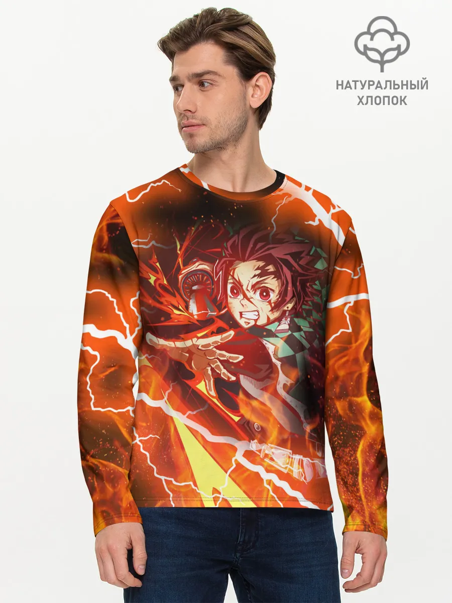 Мужской лонгслив базовый / КЛИНОК РАССЕКАЮЩИЙ ДЕМОНОВ