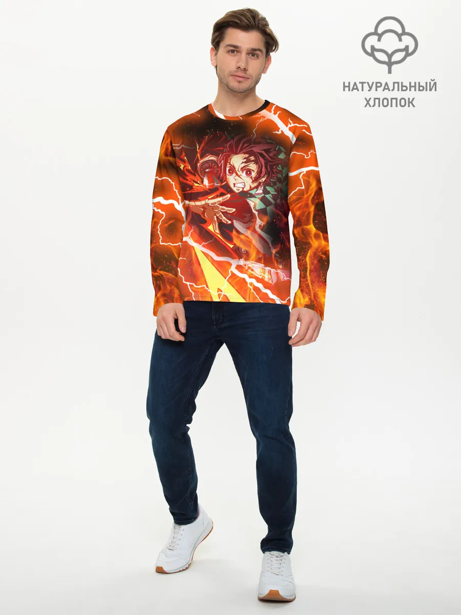 Мужской лонгслив базовый / КЛИНОК РАССЕКАЮЩИЙ ДЕМОНОВ