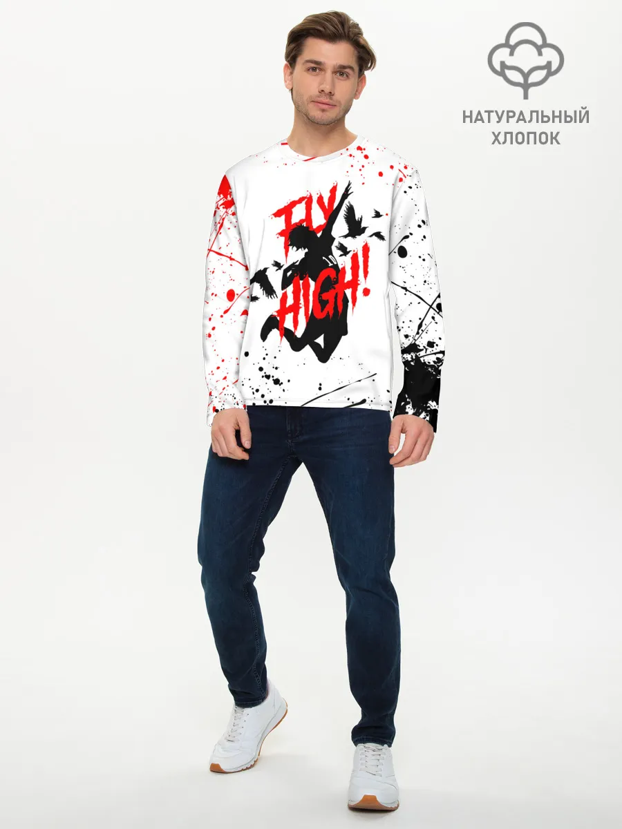 Мужской лонгслив базовый / Haikyu volleyball