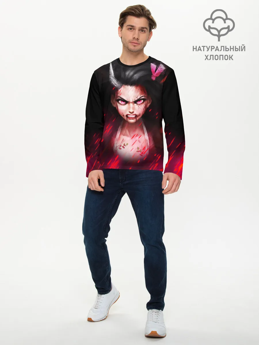 Мужской лонгслив базовый / Незуко демон
