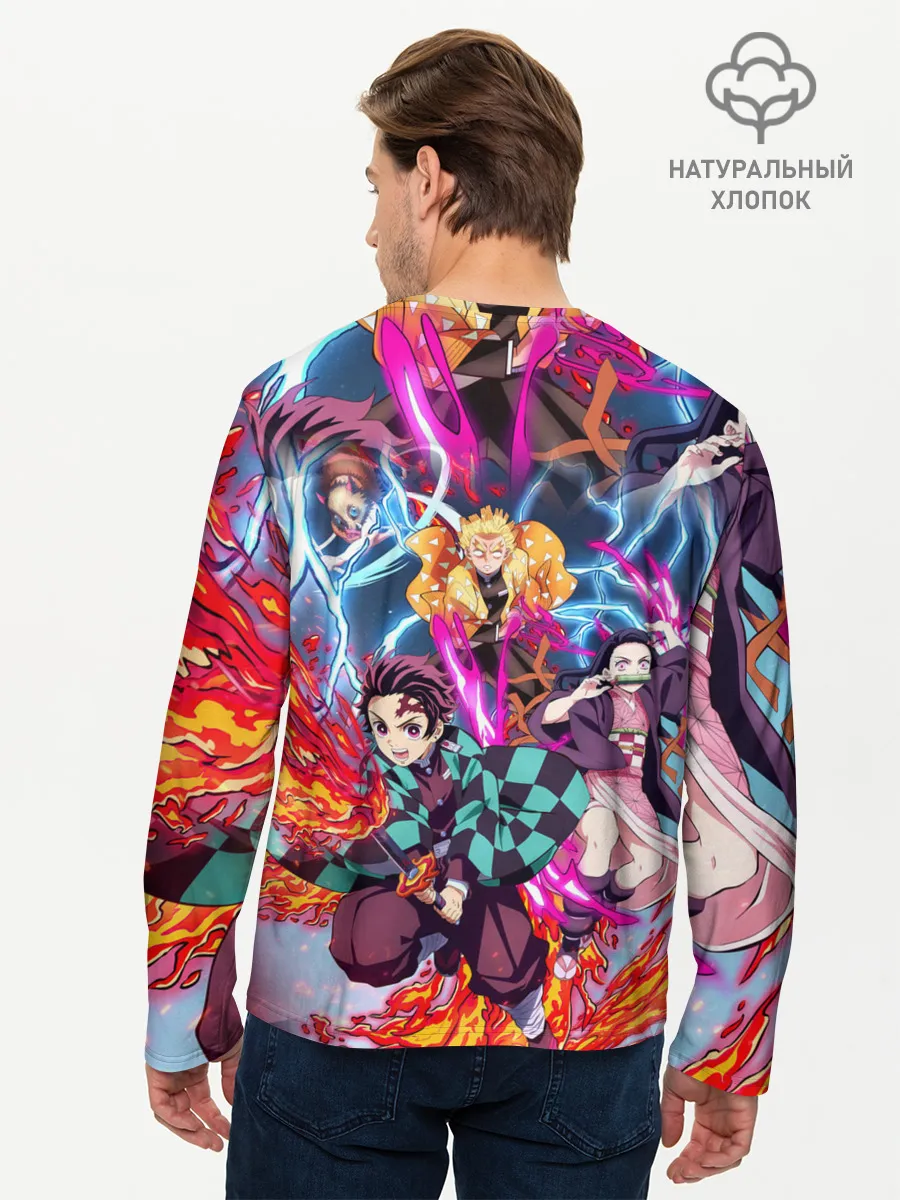 Мужской лонгслив базовый / КЛИНОК РАССЕКАЮЩИЙ ДЕМОНОВ