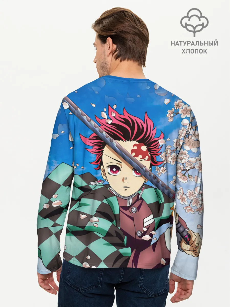 Мужской лонгслив базовый / КЛИНОК РАССЕКАЮЩИЙ ДЕМОНОВ