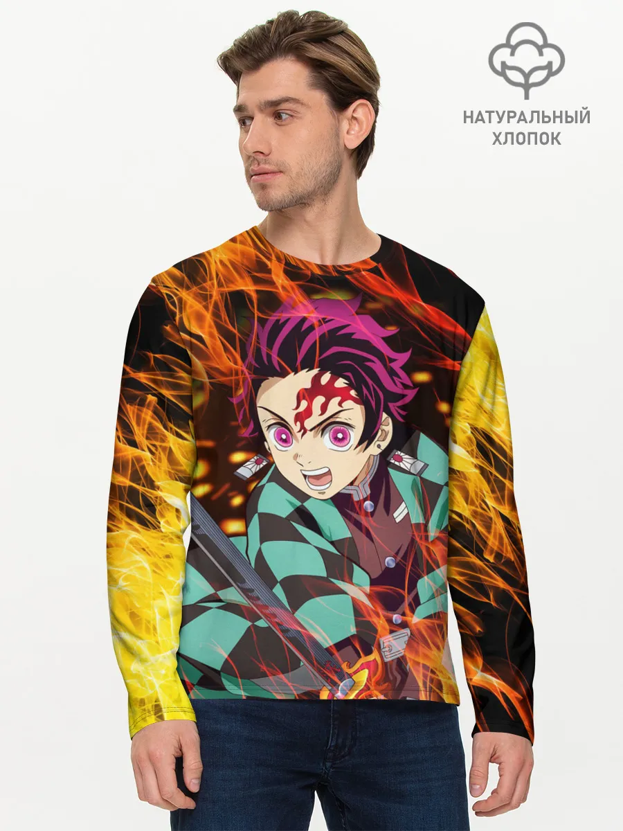 Мужской лонгслив базовый / КЛИНОК РАССЕКАЮЩИЙ ДЕМОНОВ