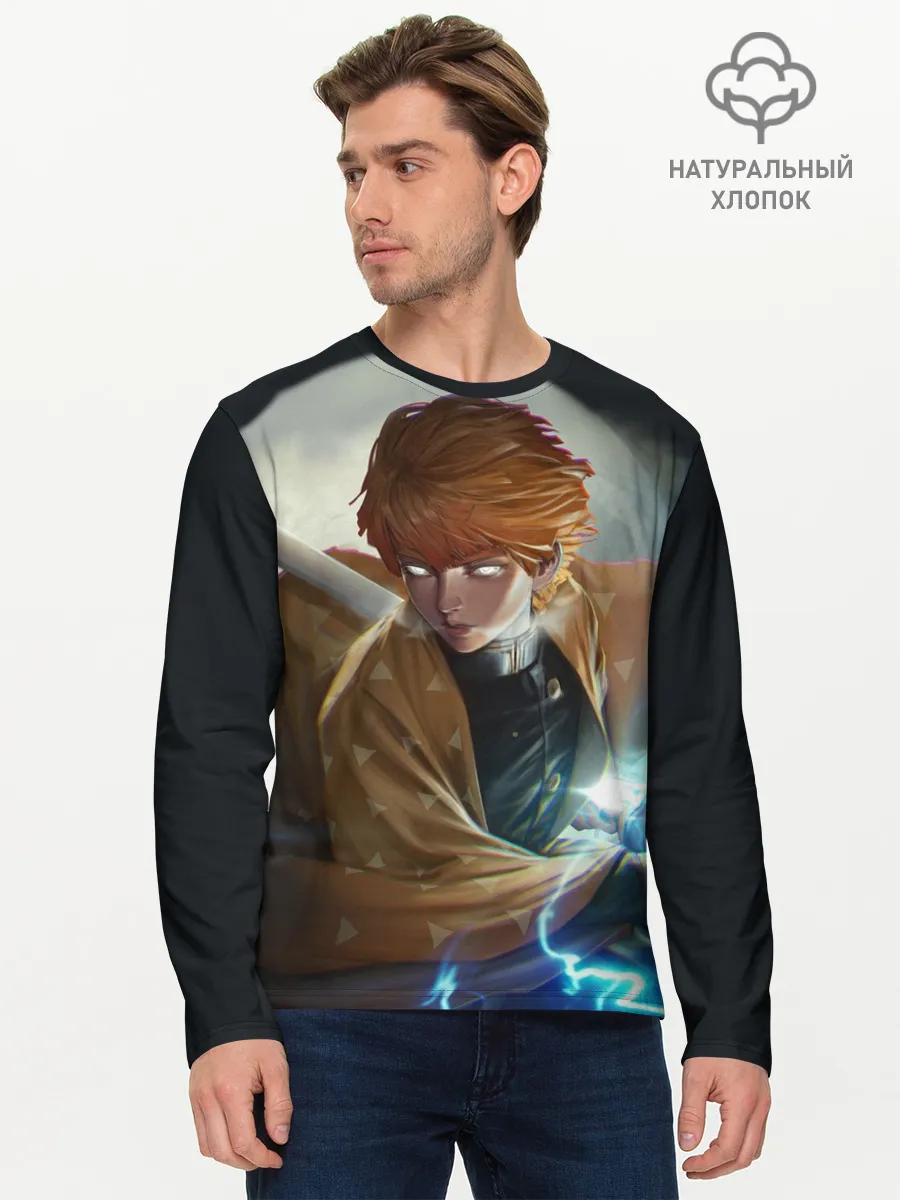 Мужской лонгслив базовый / КЛИНОК РАССЕКАЮЩИЙ ДЕМОНОВ