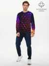 Мужской лонгслив базовый / Неоновая Текстура