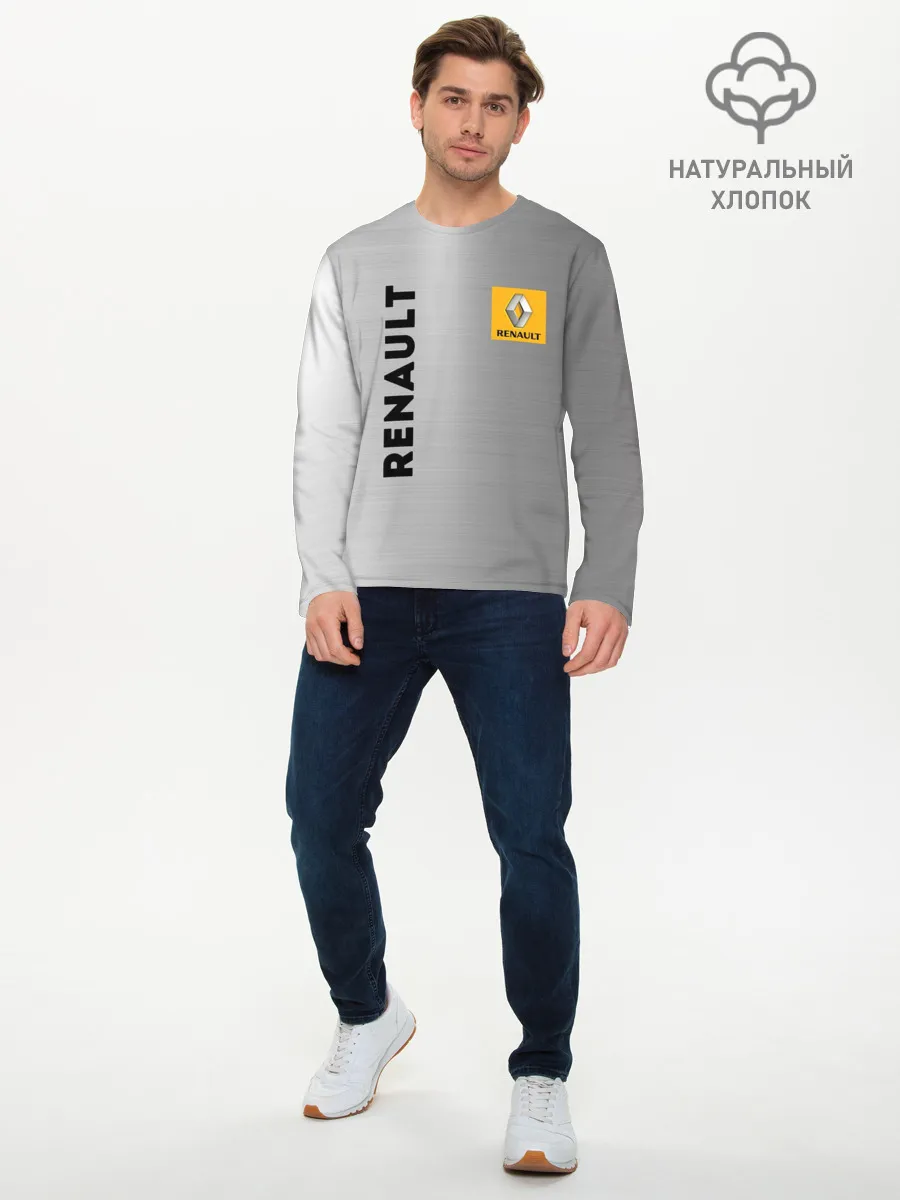 Мужской лонгслив базовый / Renault | Сталь