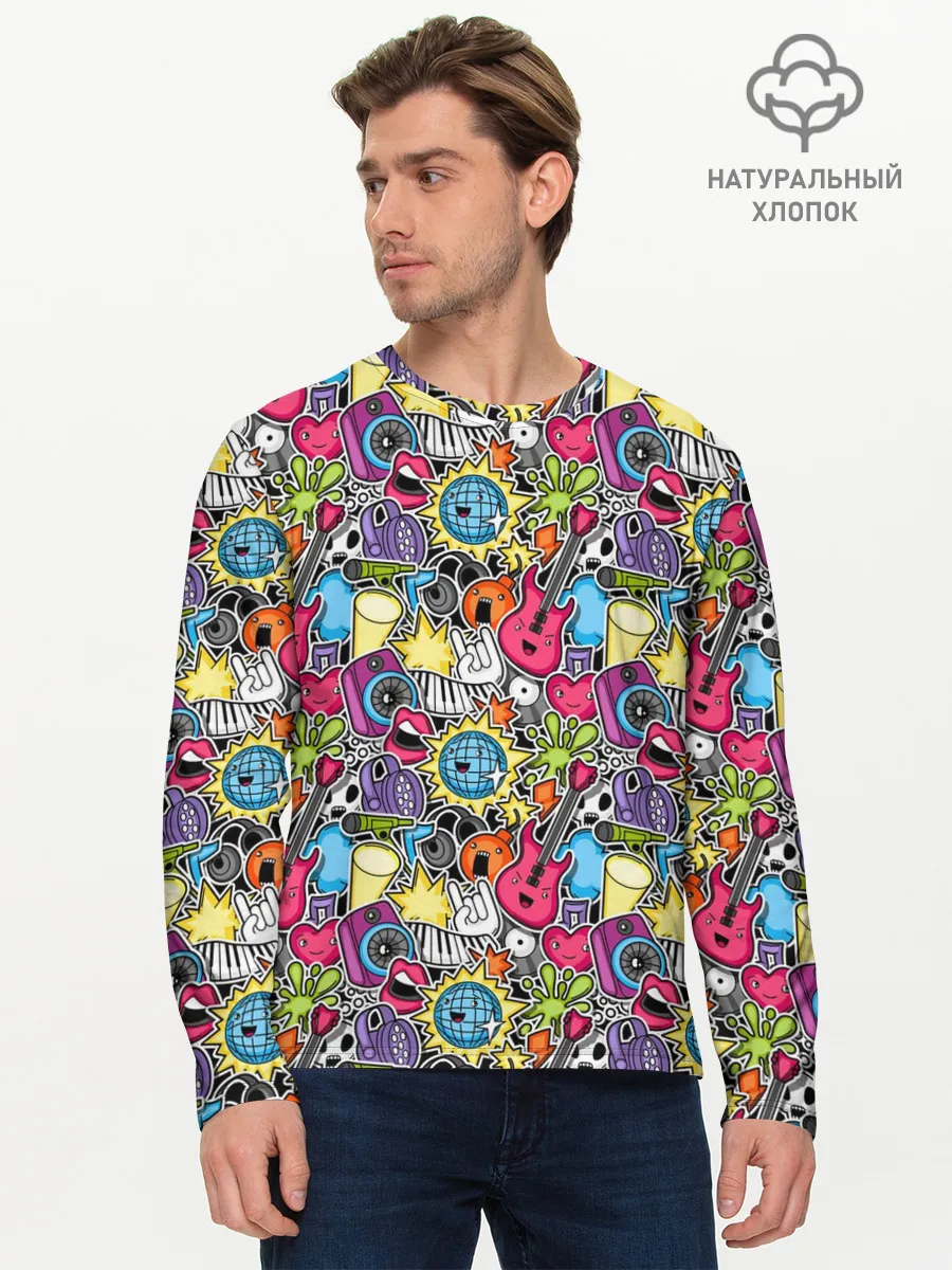 Мужской лонгслив базовый / Музыкант