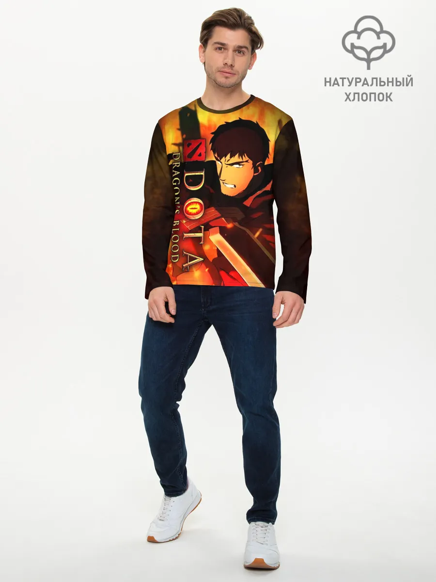 Мужской лонгслив базовый / DOTA: Кровь дракона