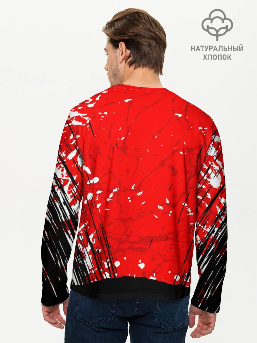 Мужской лонгслив базовый / Берсерк силуэт