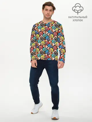 Мужской лонгслив базовый / Американский Футбол