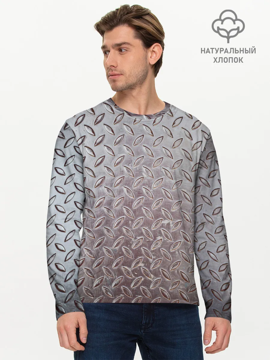 Мужской лонгслив базовый / Стальной костюм