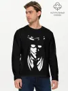 Мужской лонгслив базовый / Черно-белый Алукард