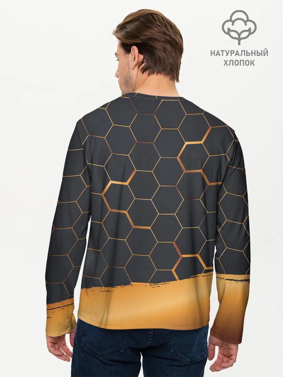 Мужской лонгслив базовый / So damn FINE | Neon Steel