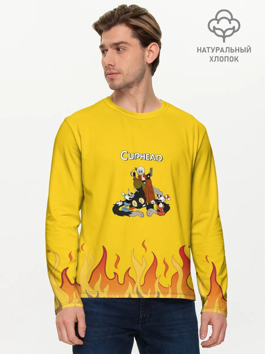 Мужской лонгслив базовый / CUPHEAD | ДАНТЕ