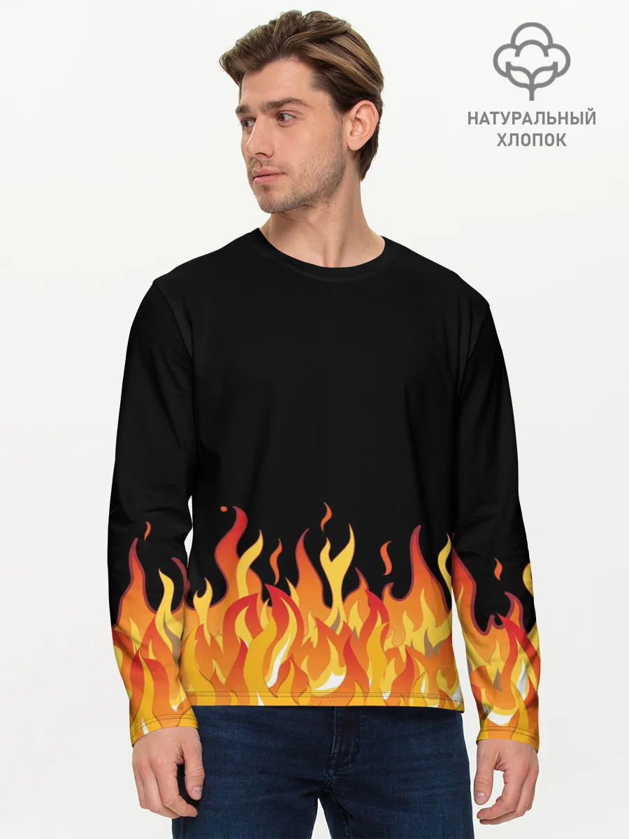 Мужской лонгслив базовый / ОГОНЬ И НИЧЕГО ЛИШНЕГО