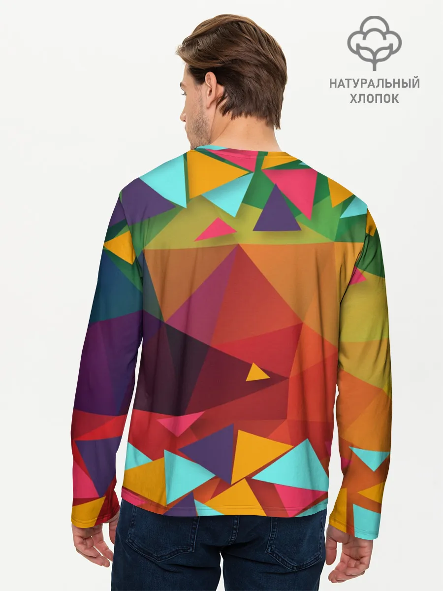 Мужской лонгслив базовый / Геометрическая Абстракция