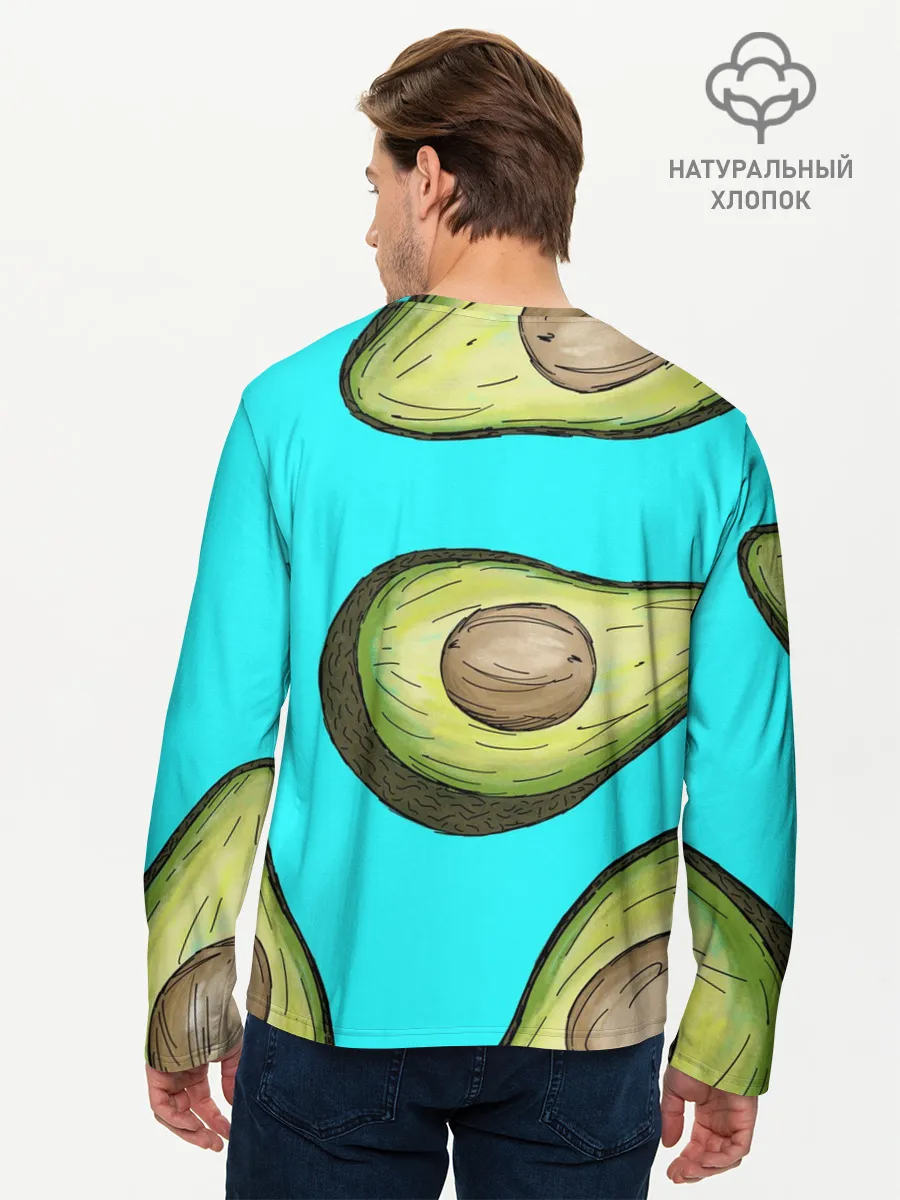 Мужской лонгслив базовый / Авакадо