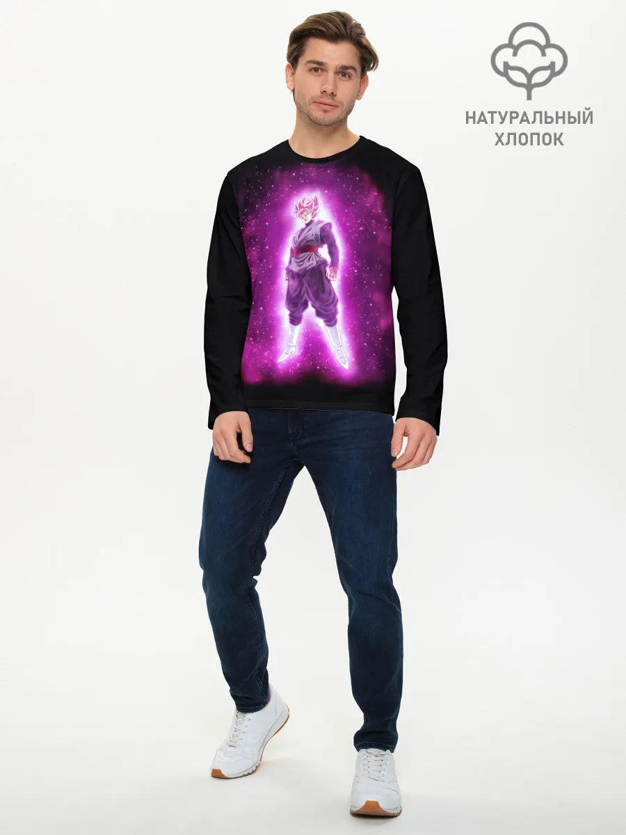 Мужской лонгслив базовый / Goku super saiyan