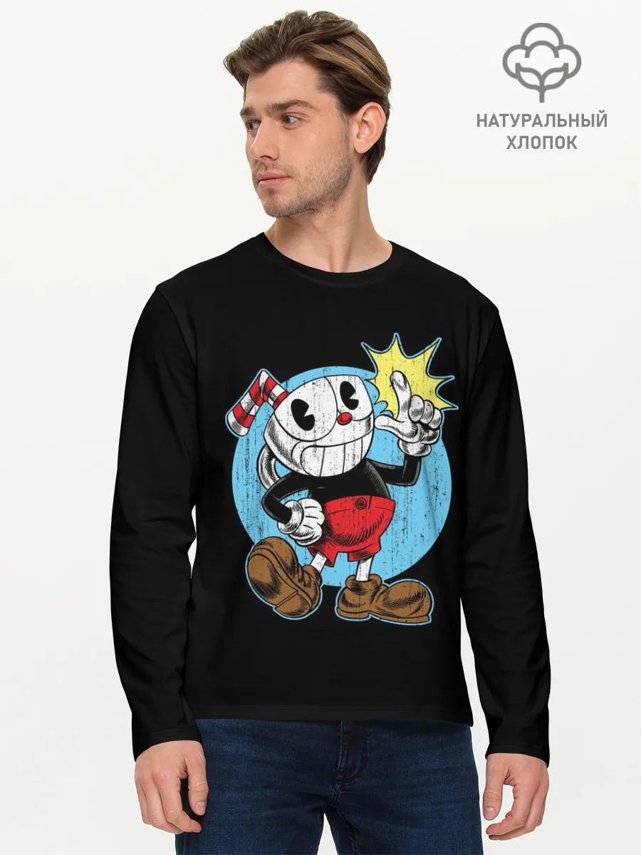 Мужской лонгслив базовый / CUPHEAD | КАПХЕД