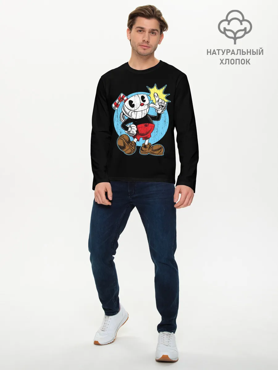 Мужской лонгслив базовый / CUPHEAD | КАПХЕД