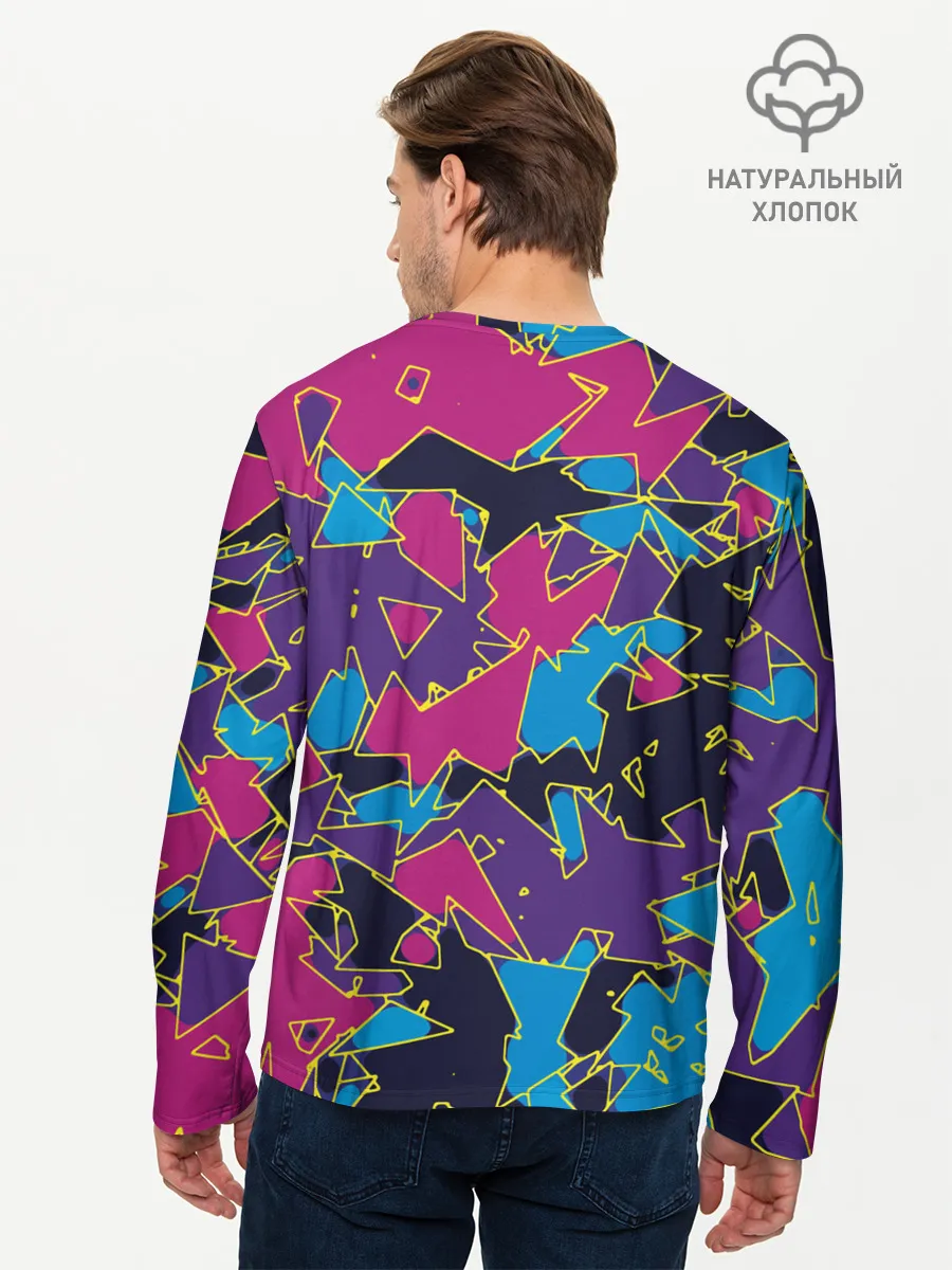 Мужской лонгслив базовый / Геометрическая абстракция