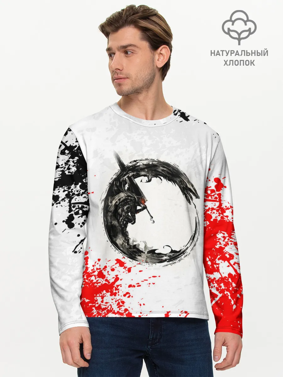 Мужской лонгслив базовый / Берсерк в круге