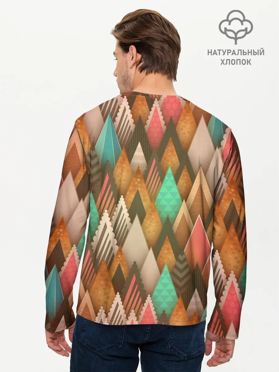 Мужской лонгслив базовый / Острые пики