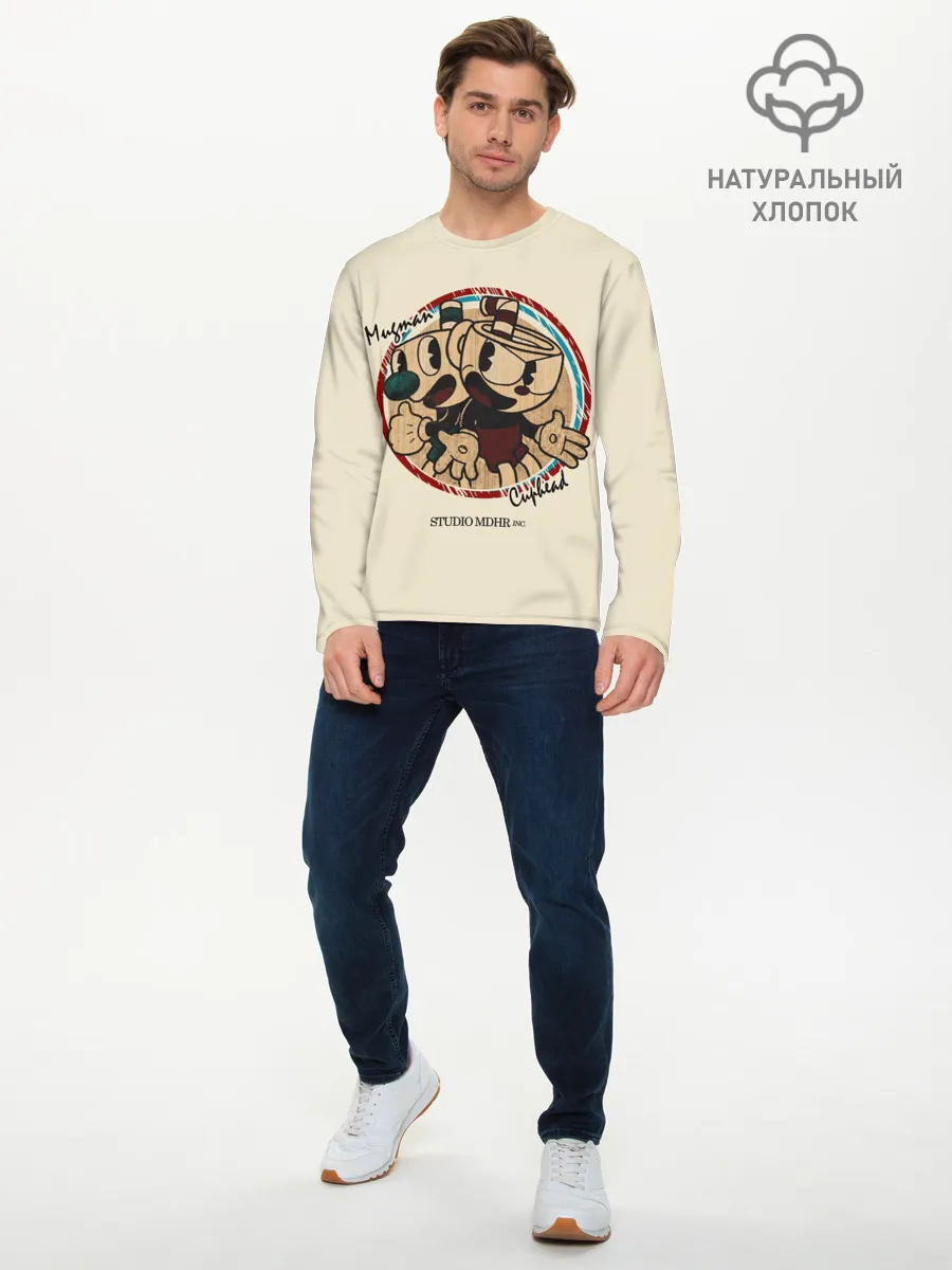 Мужской лонгслив базовый / CUPHEAD