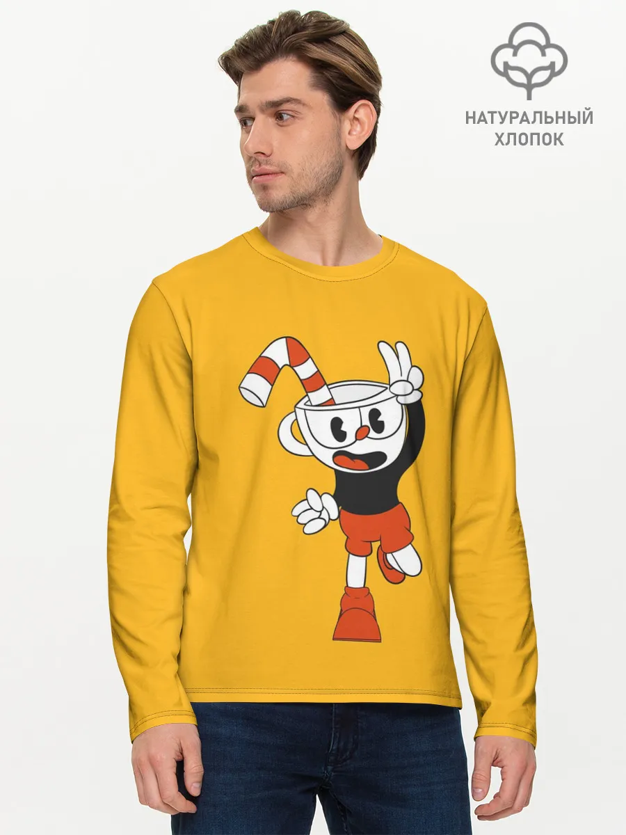 Мужской лонгслив базовый / CUPHEAD
