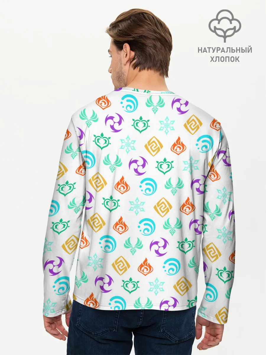 Мужской лонгслив базовый / GENSHIN IMPACT ЭМБЛЕМЫ