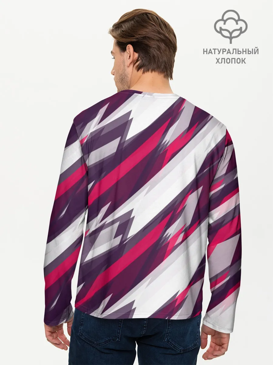 Мужской лонгслив базовый / Абстракция ,,Пламя