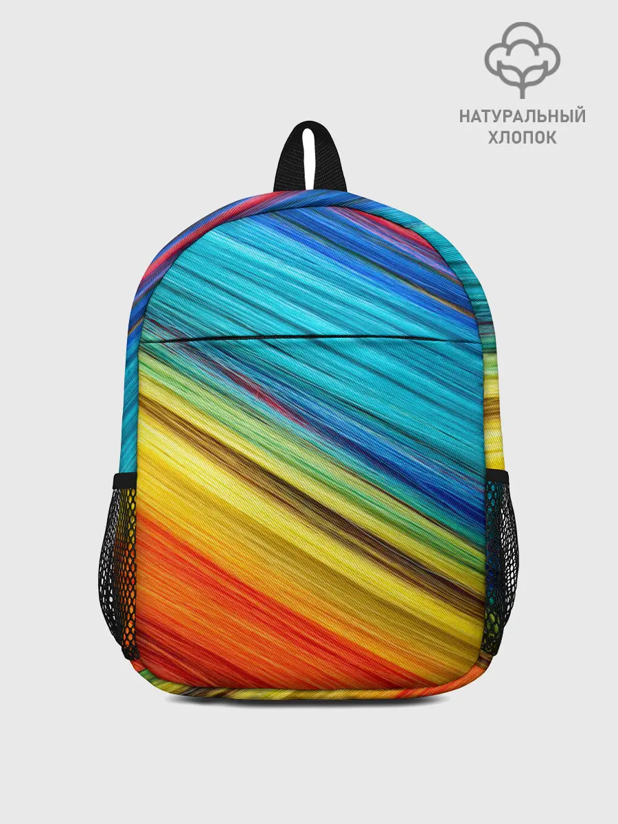 Рюкзак детский / цветной мех диагональ